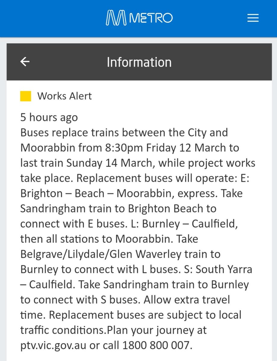 craig_halsall's tweet photo. @metrotrains Other than an unneeded/confusing hyphen in #BrightonBeach on the status board info, since when did #SandringhamLine run to #Burnley...
1/3 https://t.co/Csequyu4Ah