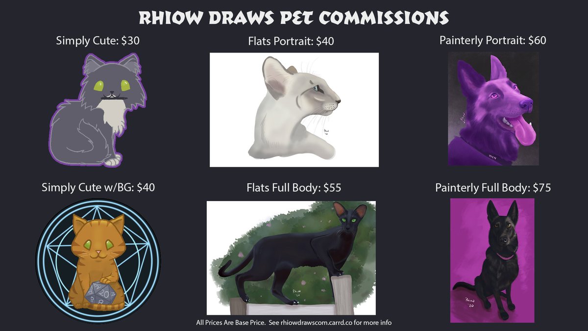 <a href="/Amaretta_/">🌱Lore</a> Hey there Lorena and thank you!  I do animal/pet commissions in a small variety of styles!  Info can be found at rhiowdrawscom.carrd.co