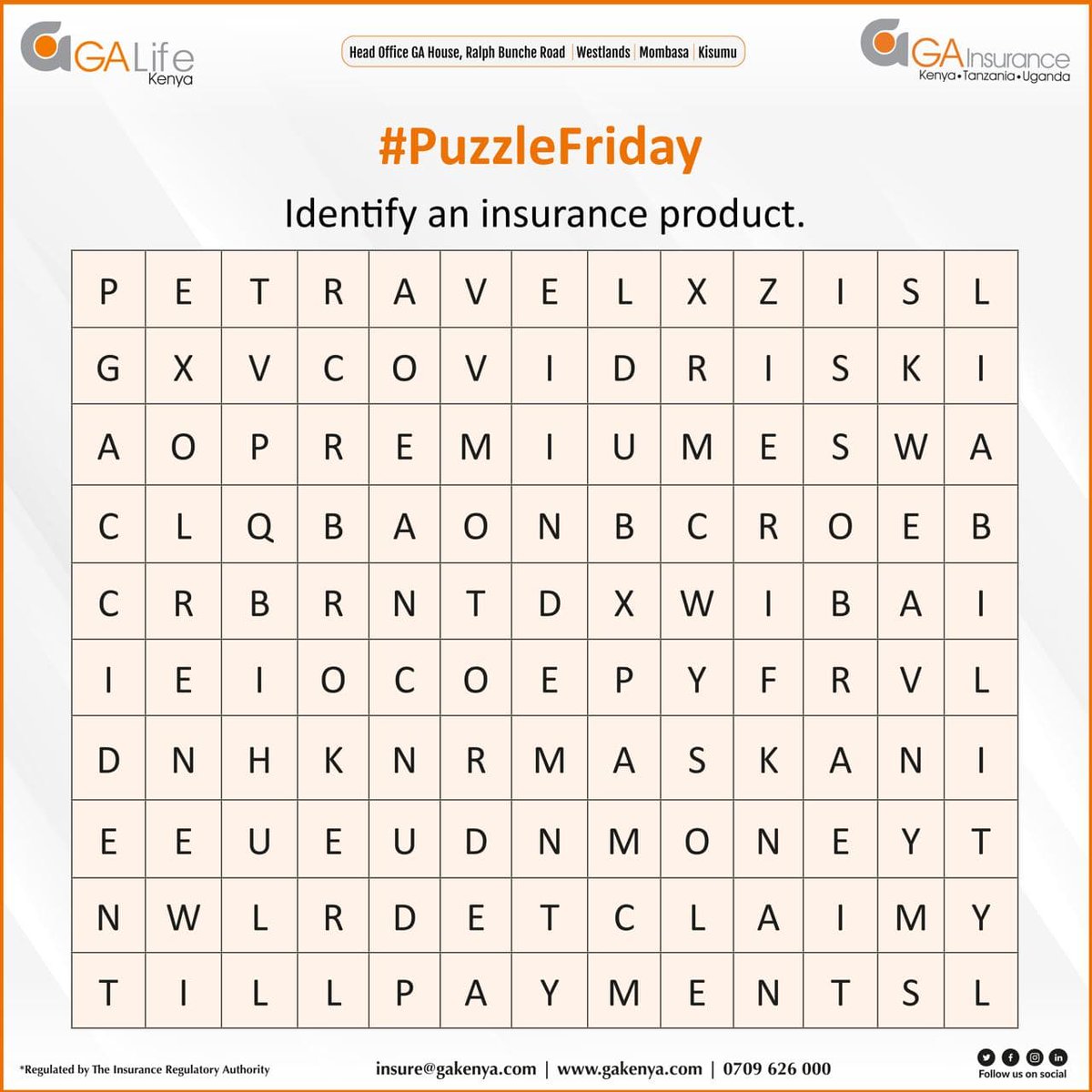 GAinsuranceltd's tweet image. Identify an insurance product.
#PuzzleFriday
#GARestAssured