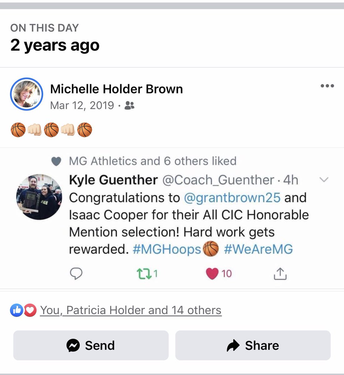 Michelle690124's tweet photo. Because this memory is too sweet to not share!  Thank you again Coach G for how you touched my Grant Brown!!! 
🖤💛 #Guenthernation 💛🖤 https://t.co/7Iseun7hId
