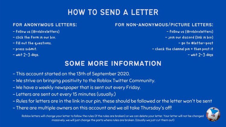 Roblox Letters On Twitter How To Send A Roblox Letter - roblox con links discord