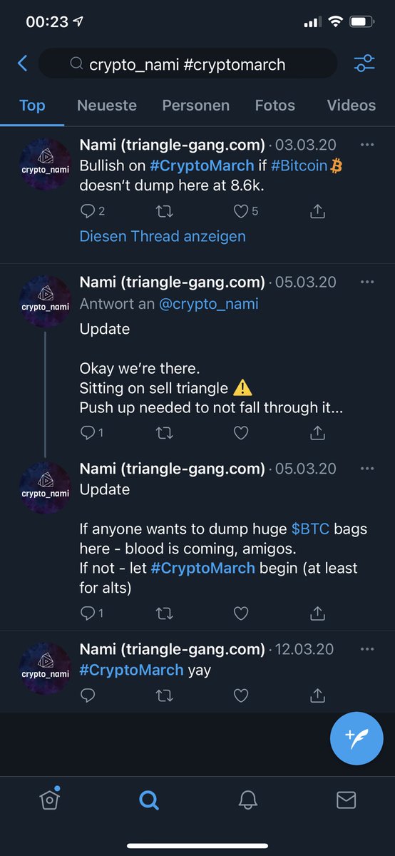 triangle_gang1's tweet photo. • just passed a small PTP ⚠️
• we're right above the sell triangle ⚠️
- anyone catching #MATIC ? 🤞🏼🙃

My current sell triangle game plan:
- finding support inside = mewn it
- falling through = step back &amp; chill
_____________________
Trade safe peeps, it's
#CryptoMarch yay 🖤🌞 https://t.co/XwJOWBl7ac