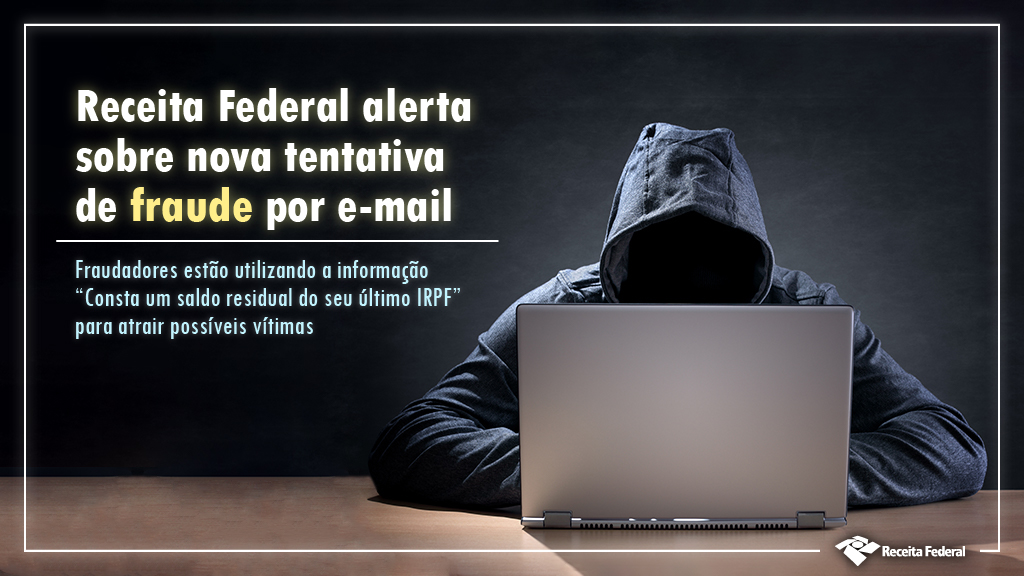 ReceitaFederal's tweet image. #ReceitaAlerta Foi detectada, em atendimento da RFB, uma fraude que informa ‘saldo residual do último IRPF’. A Receita Federal não encaminha e-mail  que contenha dados do contribuinte ou solicitem informações pessoais 
Saiba mais: bit.ly/30CSalS
#receitafederal #Fraudes