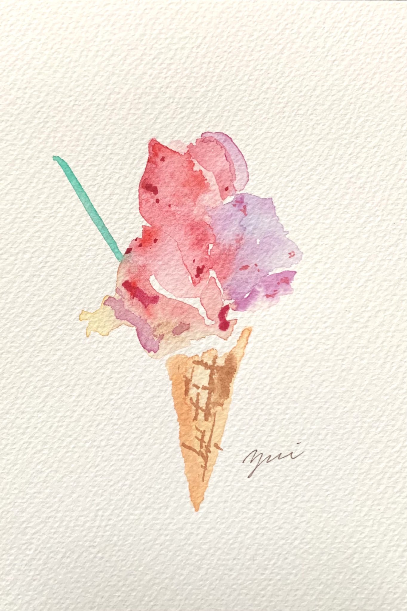 𝘶𝘦 2年前のこの時期イタリアのフィレンツェで食べたジェラートのイラスト スイーツの日 T Co Hgaqaem8wo Twitter