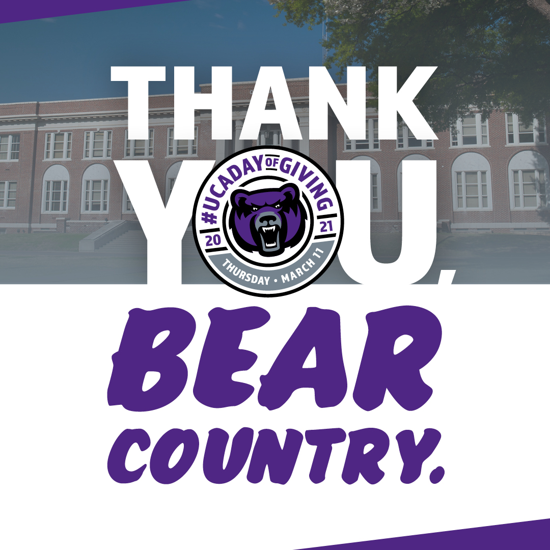 Thank you for supporting us on Day of Giving and investing in the future of our university. The celebration isn’t over yet – join us at noon for a special announcement. You won’t want to miss it! uca.edu/dayofgiving  #UCADayofGiving