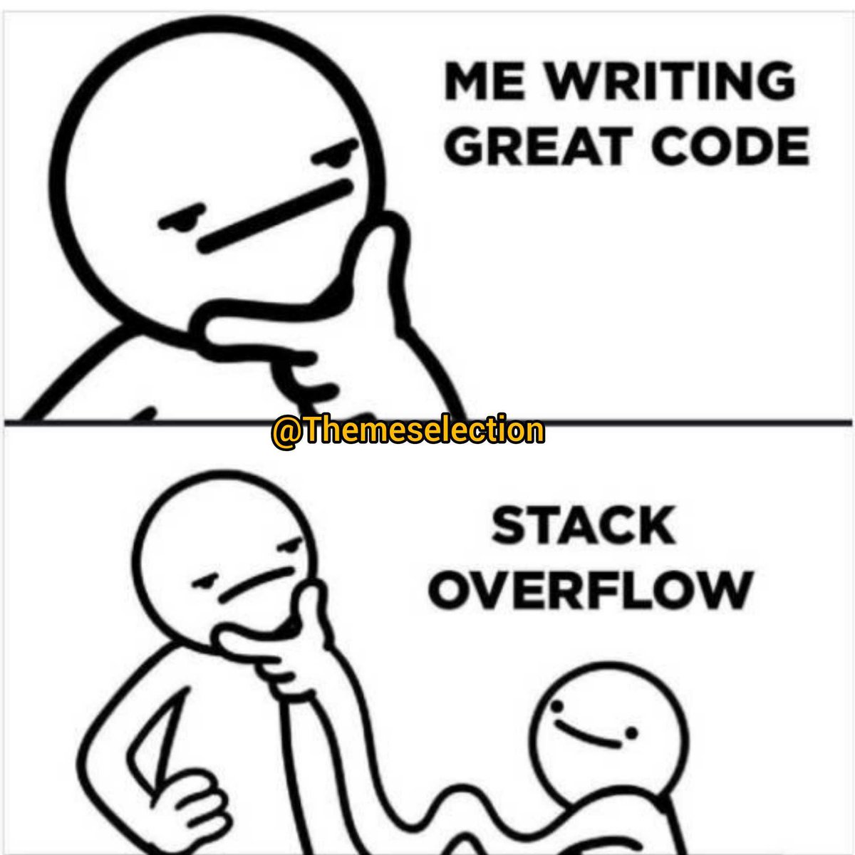 Theme_Selection's tweet photo. Behind the scenes...π€£π€£
.
.
.
.
#programming #programmingmemes #programmerlife #memes #funny #funnymemes #programminghumor #webdevelopermeme #codinglife #webdevmemes #CodeNewbie #stackoverflow #codingmemes #100DaysOfCode #humour #lifeofprogrammers #webdeveloper #programmingjoke https://t.co/9qybkjZghO