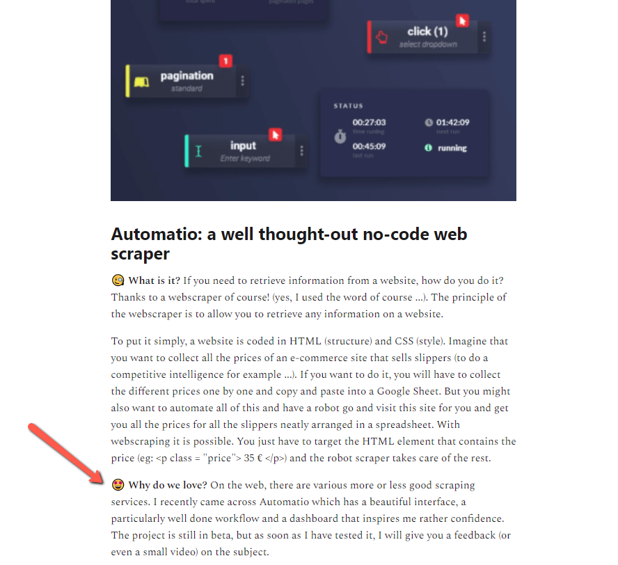 automatio_ai's tweet photo. @NocodeStation Thank you for featuring Automatio in your newsletter. It's good to hear your honest feedback on our UX. And yes, it's made for humans! https://t.co/QIPnv44VG0