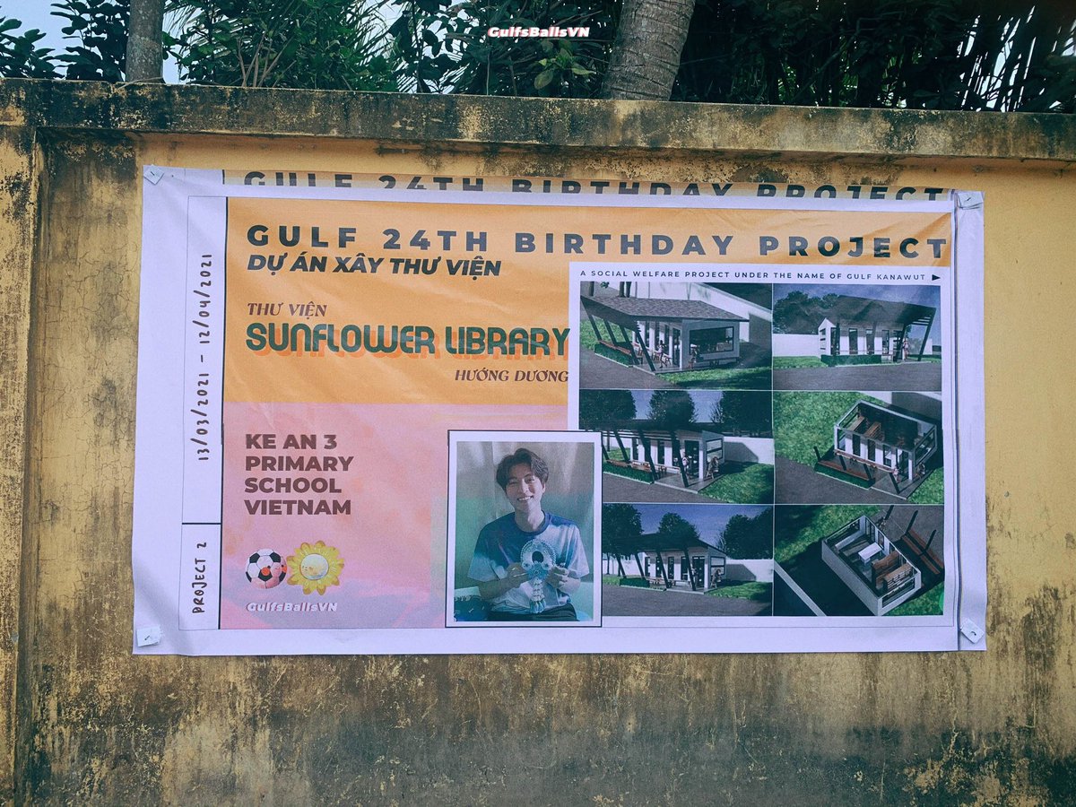 GulfsBallsVN's tweet photo. [12.03.2021] The Sunflower Library Groundbreaking Ceremony

Thanks for every support from Phi Phi fans, this miracle happens for the underprivileged children in Vietnam under Gulf Kanawut name 💕 (1)

#GulfKanawut
#SunflowerLibrary https://t.co/J6yBvS7DFL