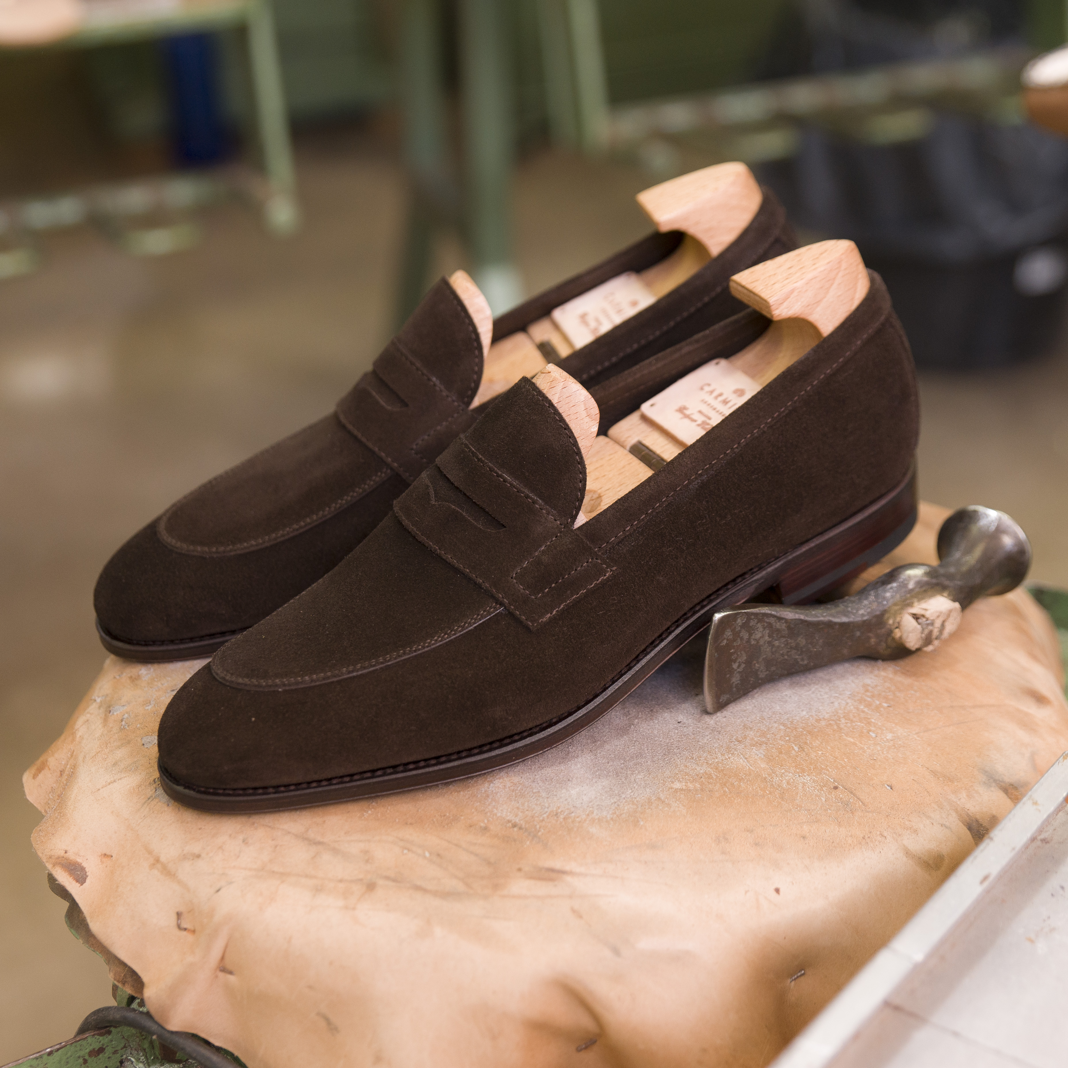 Carmina suede deals loafers