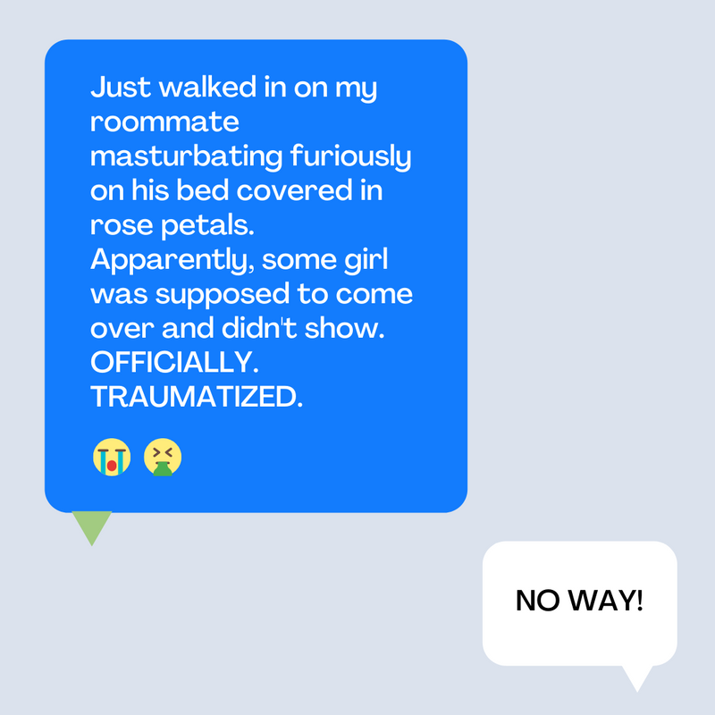 myfnroommate's tweet photo. Some things can never be unseen no matter how hard you try. 🤢

What is the worst thing you've seen your roommate doing? Comment down below! 👇

#Roommates #MyFnRoommate #MyCrazyRoommate #WorstRoommate #funny #funnytexts #text #funnypictures #share #yourstory #reshare #repost ... https://t.co/FeY3Jt1PVE