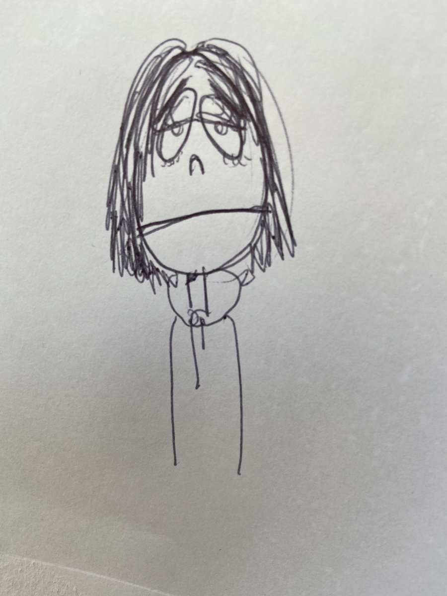 loulonergan1's tweet photo. Daughter doodling this character everywhere π₯Ί. So glad school will be back next month. #StrugglingTeens #LockdownLoneliness https://t.co/rEm45Y5dTn
