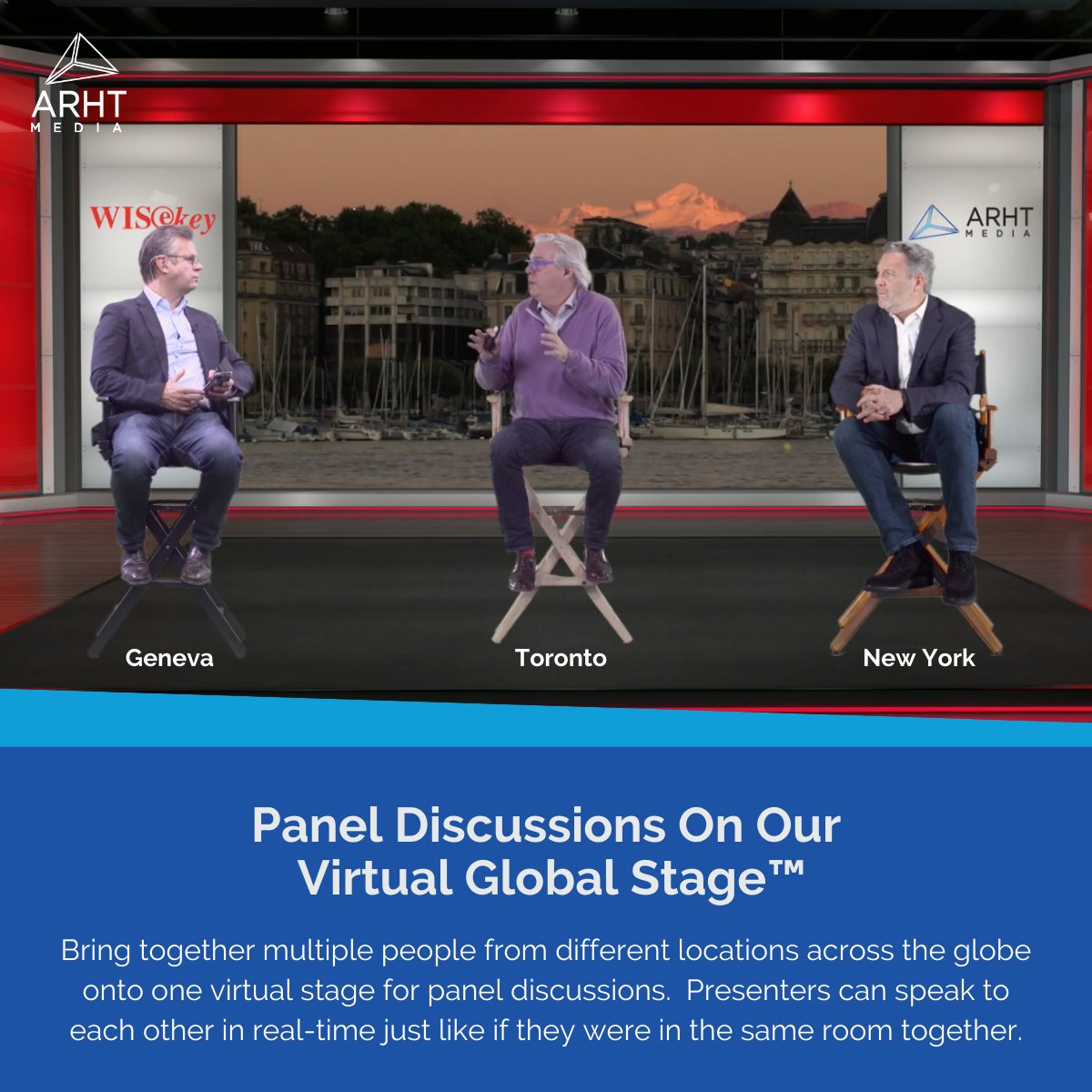 arht_tech's tweet photo. Panel discussions on our #VirtualGlobalStage bring people from different locations together in real time with virtually no latency. Just like if you were in the same room with each other.

Get in touch to learn more! https://t.co/LK0JK3jW73