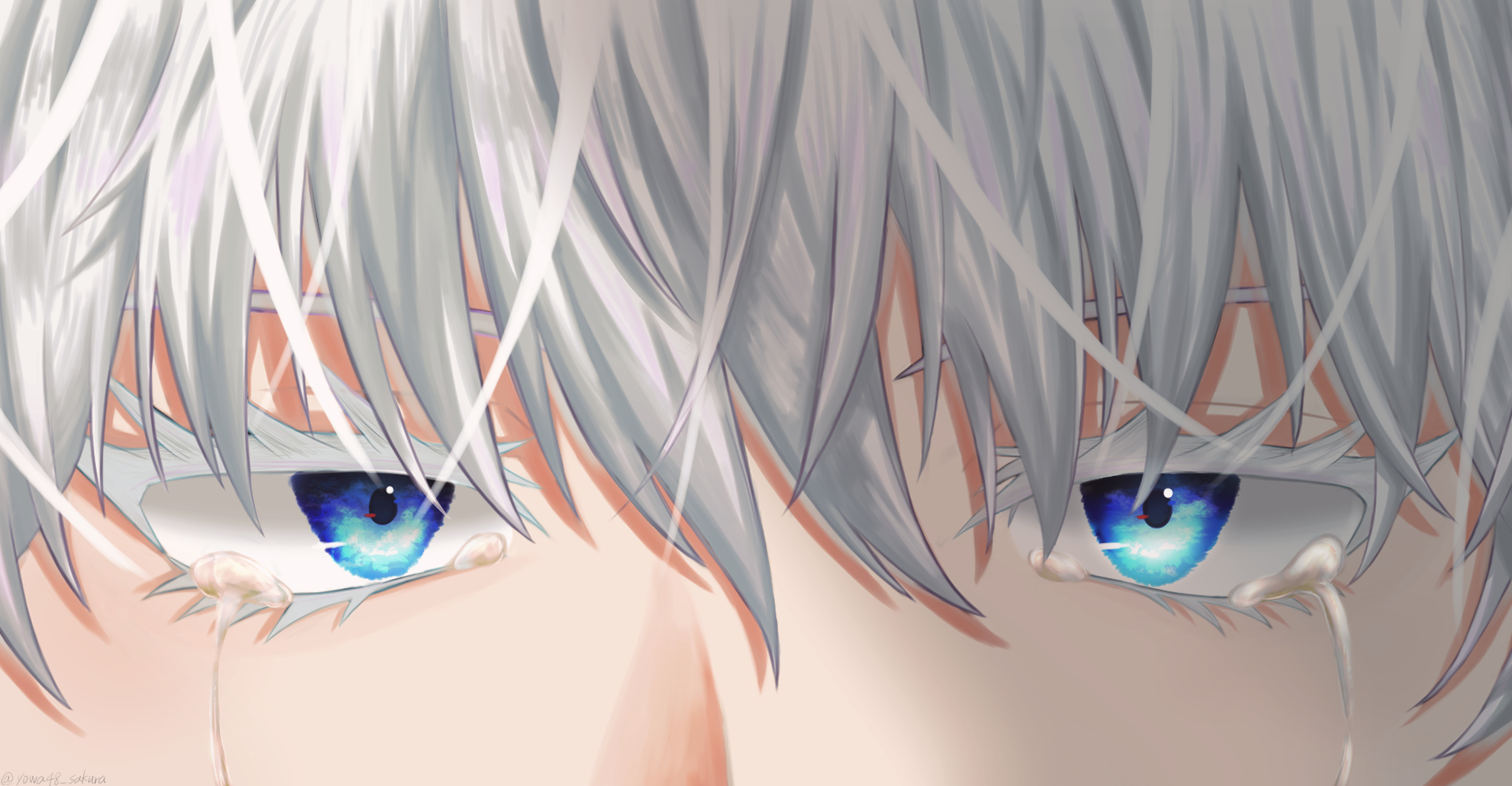 よる 低浮上 五条悟 涙 五条悟 呪術廻戦ファンアート 呪術廻戦絵描きさんと繋がりたい イラスト T Co Azla8ullpn Twitter