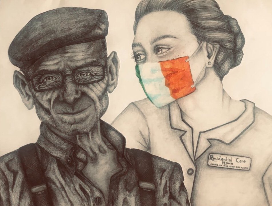 PackieBonner1's tweet photo. Beautiful artwork by Gracie Freil,  Scoil Mhuire Buncrana, the overall winner in the Kerry Group Awards and Sponsorship Programme as part of the Thomas Meagher Foundation's National Flag Day initiative.  ‘What does the Irish Flag mean to you in 2021' #FlagDay2021 #donegaldiaspora https://t.co/CIpSwFjynq