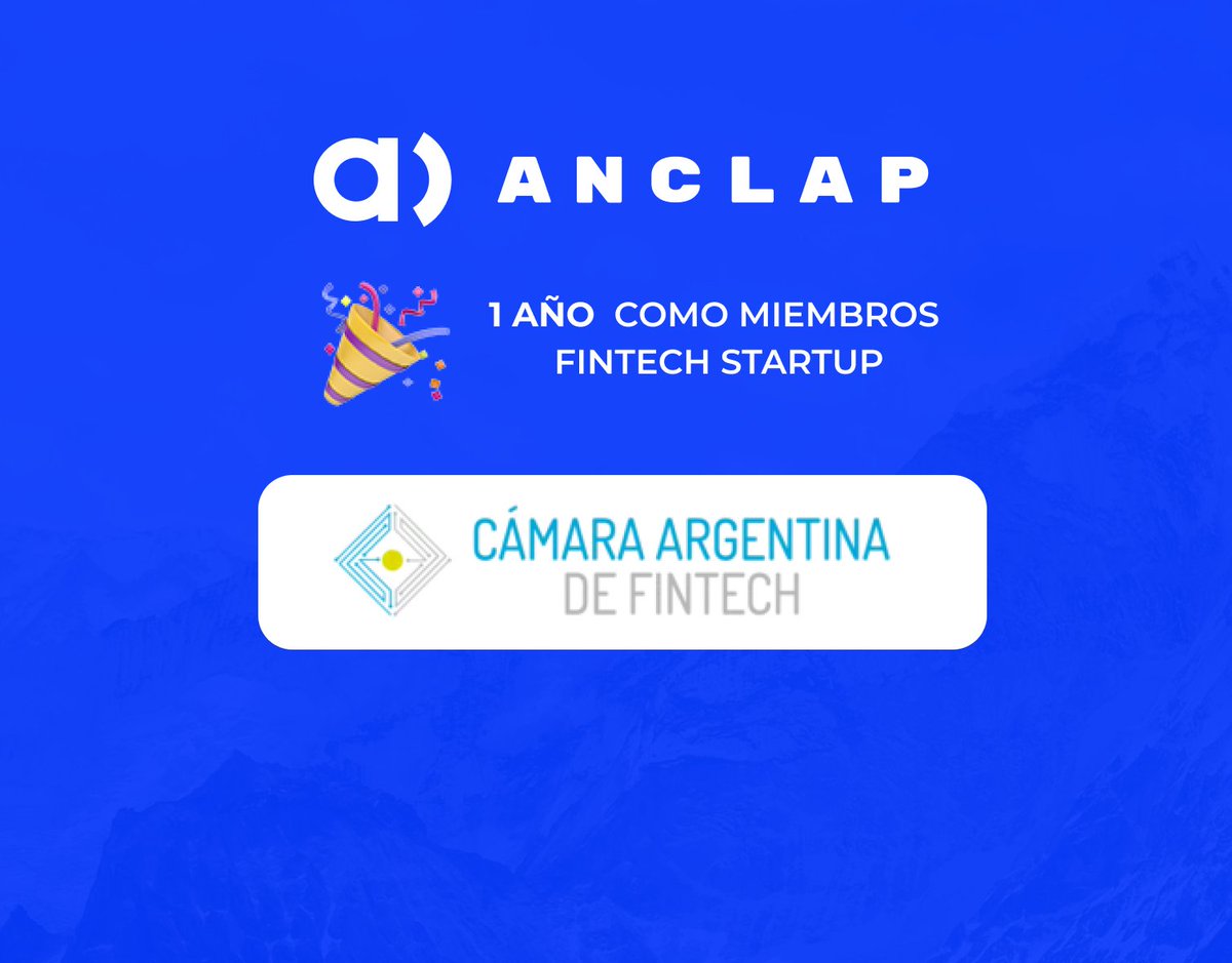 El objetivo de Anclap es proveer infraestructura y servicios de innovación financiera al ecosistema fintech de Argentina y la región. Hoy festejamos un año más como socios de la 
<a href="/CamaraFintechAr/">Cámara Argentina Fintech</a>, donde se lidera el proceso de transformación de la industria!