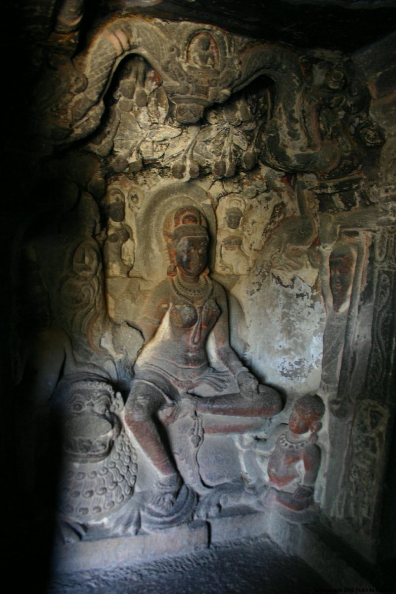 MilHistoryIndia's tweet photo. An image of Ambika under a mango tree in Cave 34 of the Ellora Caves
#India https://t.co/AGJRfnZfqD