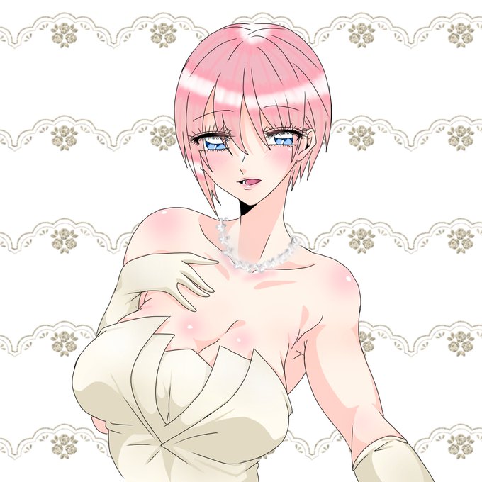 木乃子さんがTwitterに投稿した中野一花(五等分の花嫁)のイラスト。