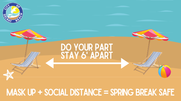 citydelraybeach's tweet photo. If you are heading to the beach for spring break, remember to do your part to keep us all healthy and safe.
#MaskUp + #SocialDistance = #SpringBreak Safe.
#SpringBreakSafe #LoveDelray #Beach #DelrayBeach
#CDC #COVID #STaySafe #SlowTheSpread https://t.co/M1LPRvYngL
