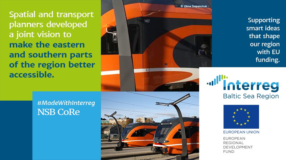 InterregBSR's tweet photo. In the #Interreg project #NSBCore, spatial and transport planners as well as other experts from 6⃣ countries in the #BalticSeaRegion developed a joint vision on how to ensure better integrated and accessible eastern & southern parts of the region.
Info👉https://t.co/l51zP0oedx https://t.co/8hgm9AbGgX
