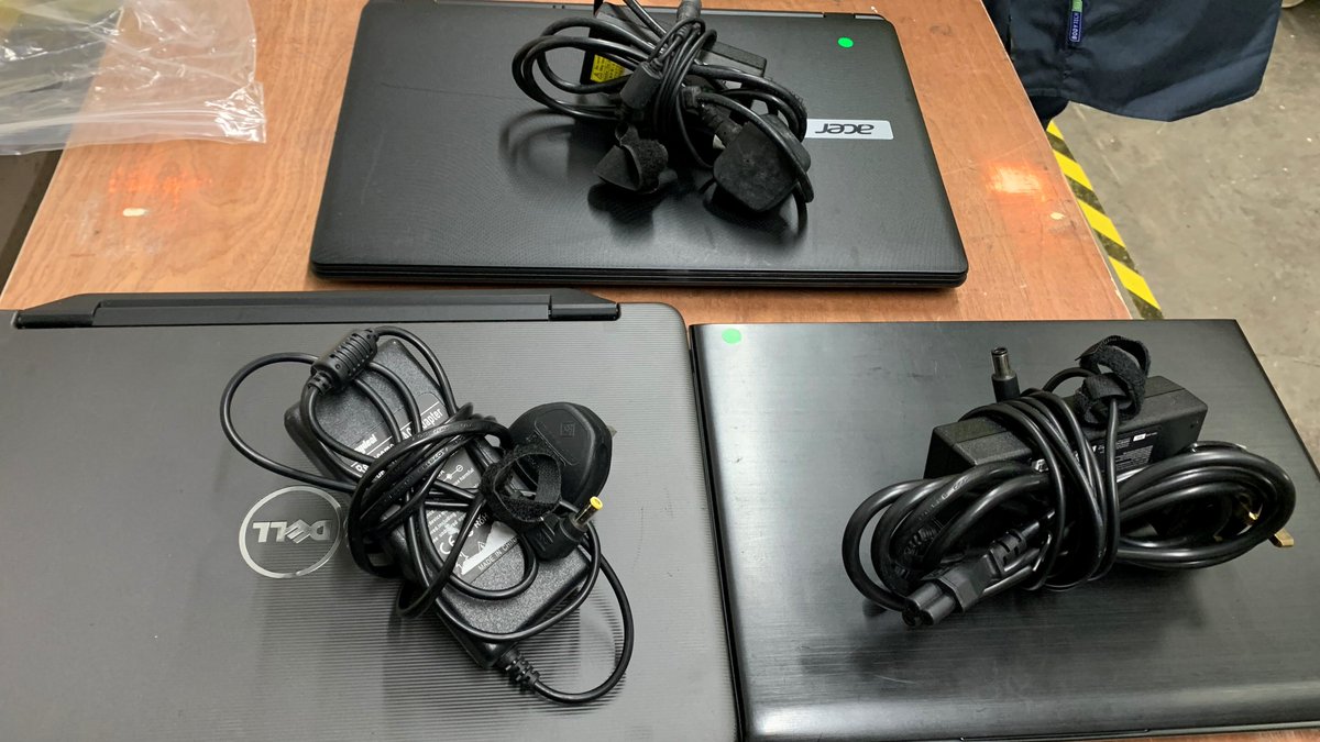 ALHEnvironment1's tweet photo. Another 3 laptops wiped of Data, cleaned and polished ready to be donated to schools with pupils in need of home resources. https://t.co/F8C77OUquP