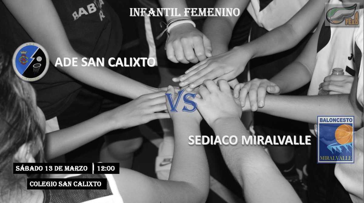 ADESANCALIXTO's tweet photo. Mañana sábado a las 12 estaremos retransmitiendo la segunda jornada de las infantiles por nuestra cuenta de Facebook. (Link in bio) https://t.co/j4sITOz3P2