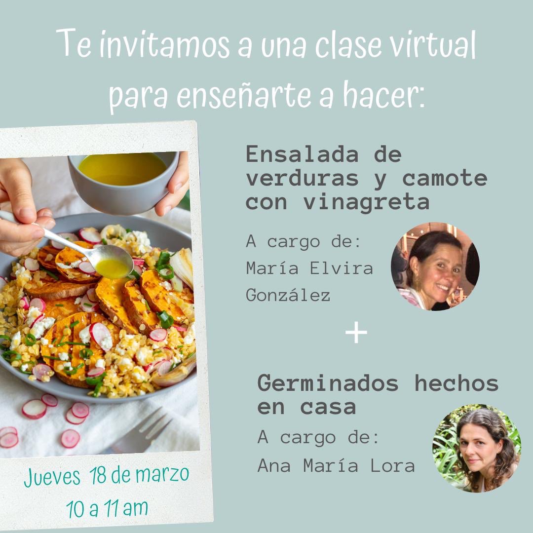 Te invitamos a una clase
Día: jueves 18 de marzo.
Hora: 10 a 11am.
Clase virtual:
Valor: $50.000
Contáctanos por WhatsApp:
Ana María Lora 316-8333373
María Elvira González 312-5369715
