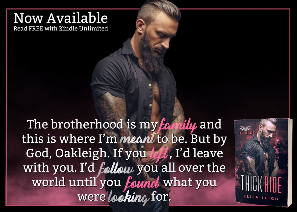 eleighauthor's tweet photo. NEW RELEASE IN THE MEN OF VALOR MC SERIES

I just released Thick Ride in the multi-author standalone Men of Valor MC series!

One-click on Amazon or read for free with KU: https://t.co/rIR9XjLek7 https://t.co/JzdJG5FAlS