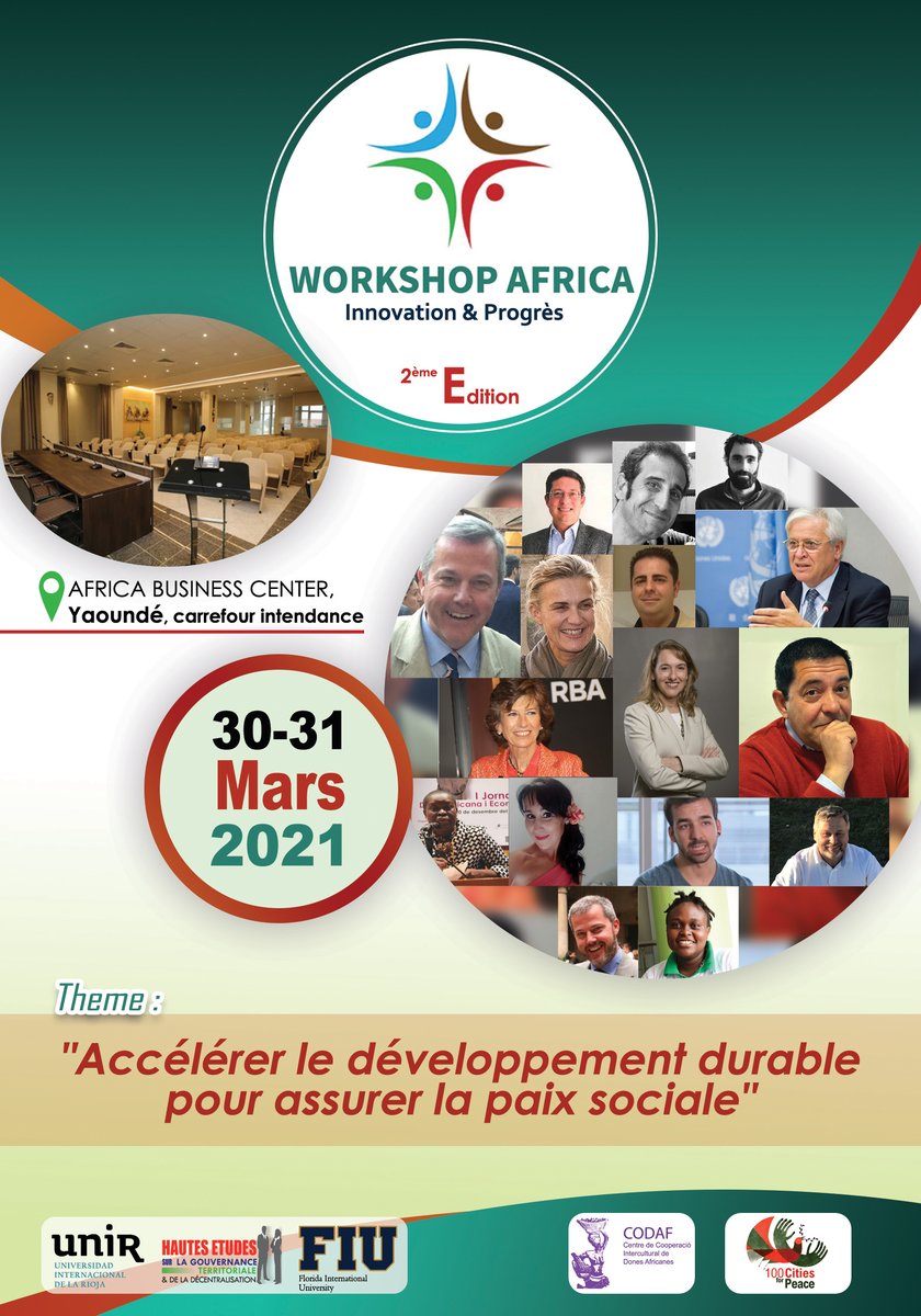 africa_workshop's tweet photo. Retrouvez-nous pour la seconde édition du Workshop Africa au Cameroun les 30 &amp; 31 Mars 2021 à l'Africa Business Center - Yaoundé
#cameroon #yaoundé #networking #business #africa #economy https://t.co/jAYtKjDKf0