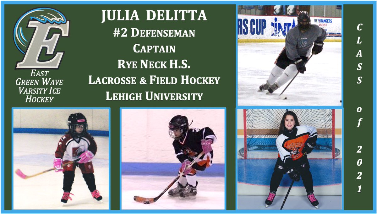 EASTgvhockey's tweet photo. First #SeniorSpotlight of the day - Senior Captain @JuliaDeLitta - be sure to watch the video interview by co-captain @EileenMazzaro in the thread below!) @RNHSathletics @ryeneckschools @LehighWLacrosse 
@Sniperselitelax 
@MamkHockey 
@LoHudHockey 
@travjax71 https://t.co/d2WBHH1iqi