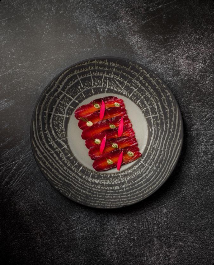 Continuing our #FollowFriday… We just love this gorgeous dish of Harris Gin and beetroot infused Loch Duart salmon, prepared by the team at <a href="/EddiesEdinburgh/">EddiesEdinburgh</a>. Photo: Jacek Hübner (IG: @ jacekhubner) #FF