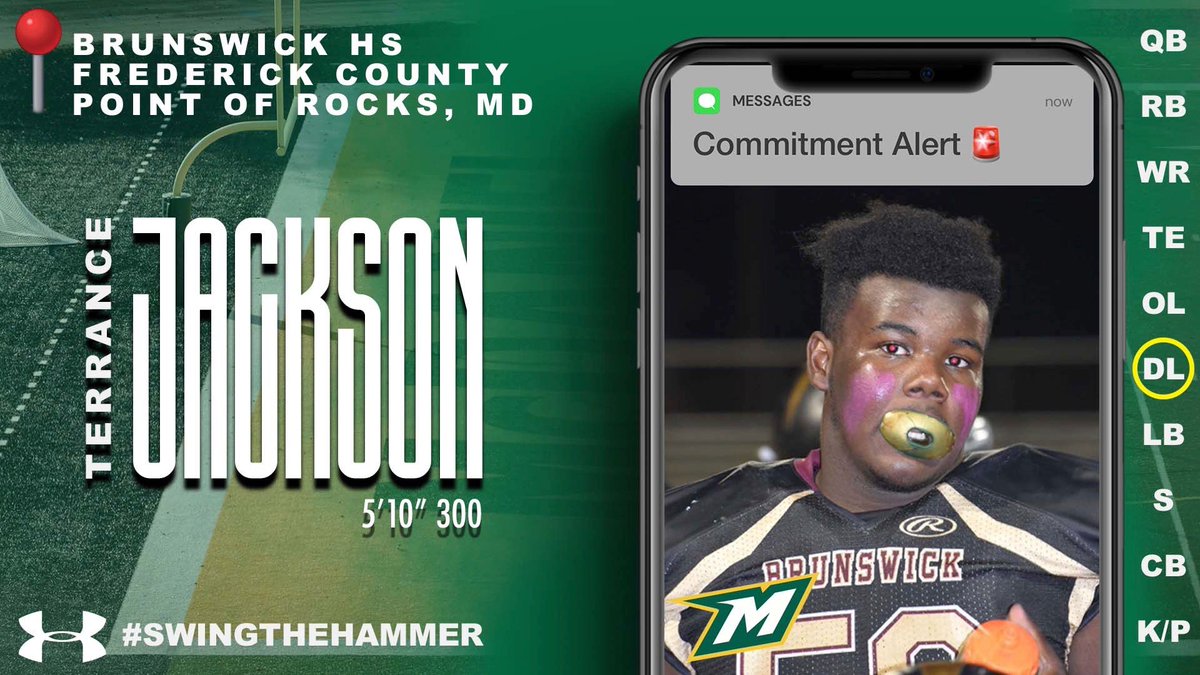 Green Terror Nation, please help us welcome Terrance Jackson to the McDaniel Football Family! #SwingTheHammer 

hudl.com/profile/938633…