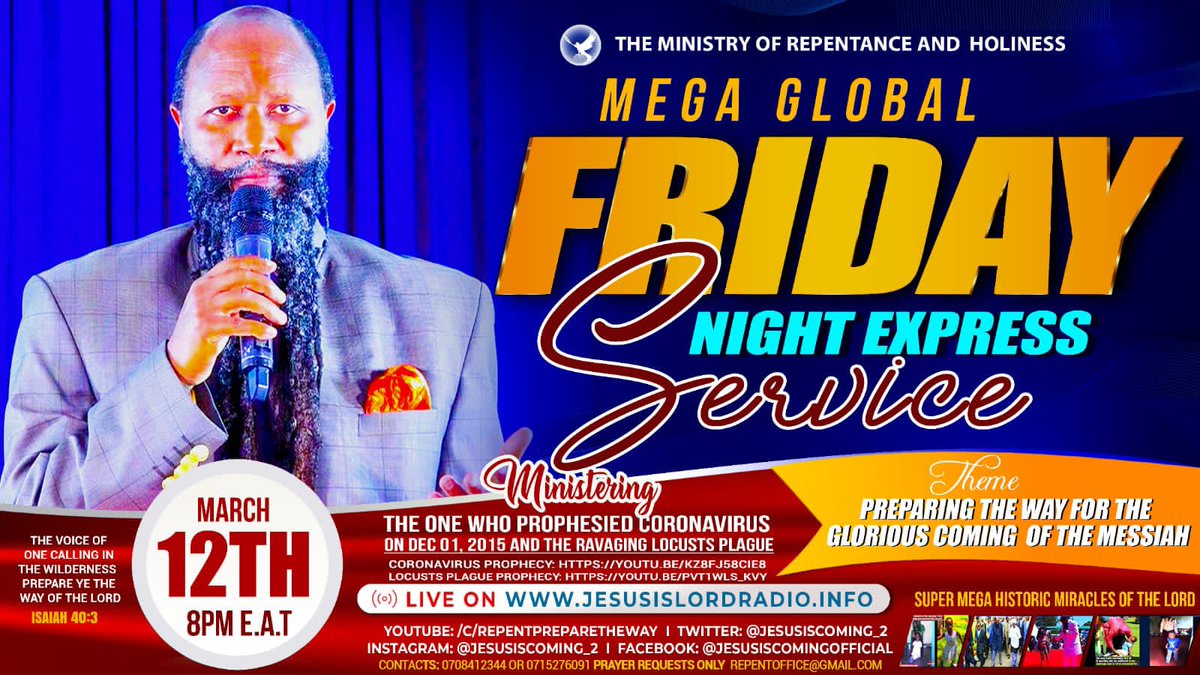 PhyllisMoraaJ's tweet photo. GlobalNightVigil service is right here with us tonight.
Kindly blessed people welcome and be a partaker and indeed you w'll not remain the same again. https://t.co/29tXDjsFPO