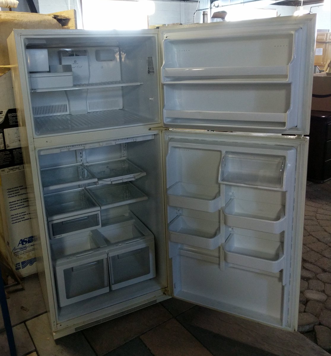 Nice fridge with glass shelves!  $150.00
