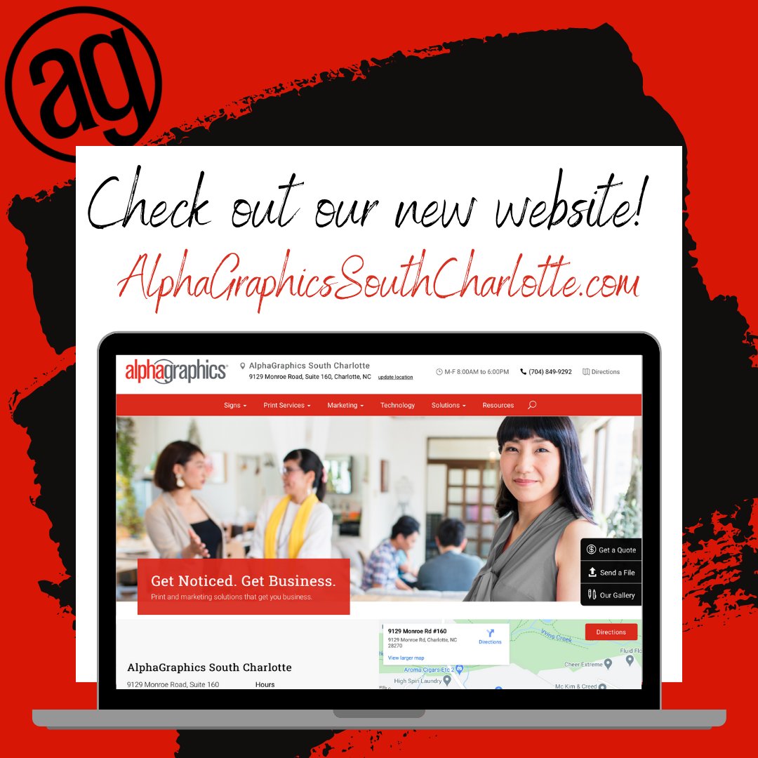 We're so excited to launch our all-new website! A fresh look, easier navigation &amp; much more. Check it out today at AlphaGraphicsSouthCharlotte.com 🙌 #AlphaGraphics #Charlotte #CharlotteNC #CLT #print #marketing #design