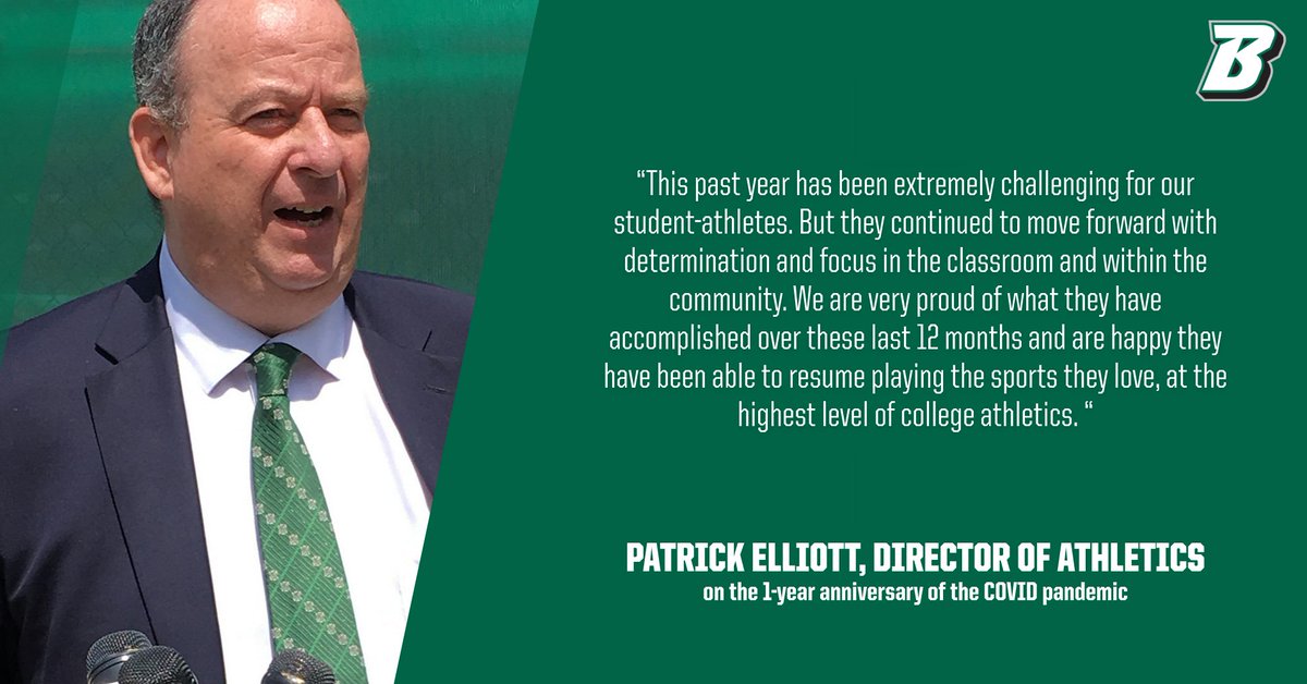 One year ago today the pandemic shut us down and changed our lives. We are proud of our resilient student-athletes!! #BingPride
