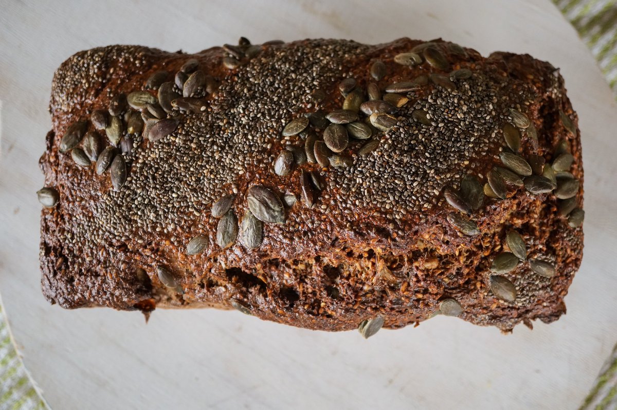 FoodWranglers's tweet image. This is Conaill’s mam’s Irish multi seed whole meal bread. Super easy, super tasty 👌🏼 #brownbread #seededbread #irishbread #recipe