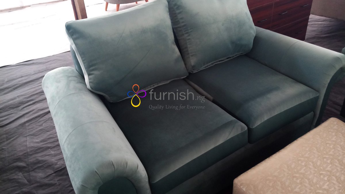 _ndianabasi's tweet photo. Set 6: 6 seater sofa set with English-rolled arms and ottoman in teal and gold colour combinations. Same deluxe materials and construction as the rest. https://t.co/Ho32ai8dEu