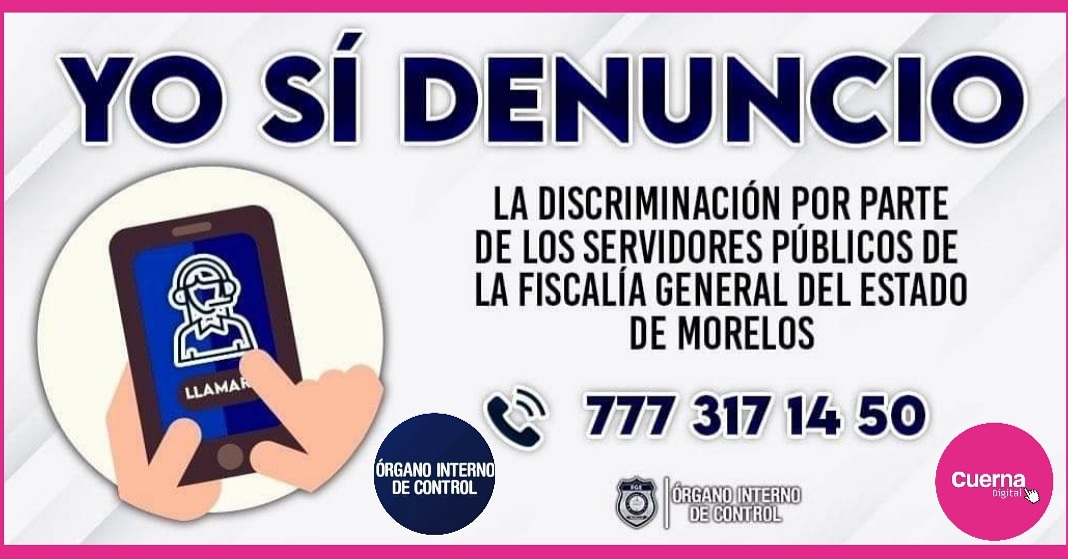 CuernavacaDigi1's tweet photo. Cuernavaca Digital y el Órgano Interno de Control de Fiscalía General del Estado de Morelos, trabajan de la mano para ti.

¡Denuncia, no estás solo!
Síguelos en sus redes sociales
Twitter: https://t.co/GLAdUZIQ2r
Checa la nota completa 
https://t.co/3JDGhdRmFd

#YoteAyudo https://t.co/hKA0yYIY2t