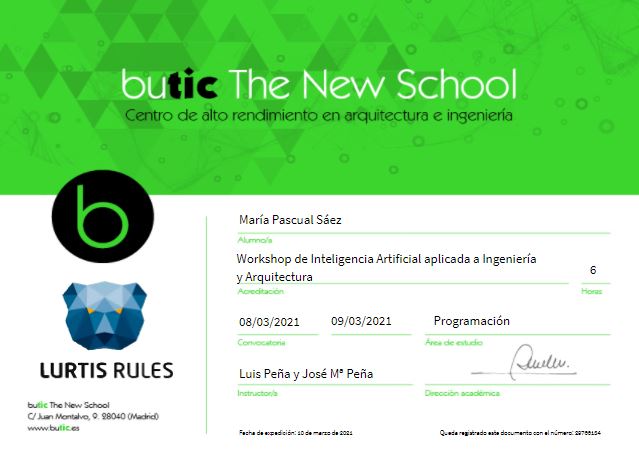 MPascualsaez's tweet photo. Estoy una mezcla de abrumada y alucinada. Me parece el increíble el mundo de posibilidades que te abre el uso de la Inteligencia Artificial dentro y fuera del sector #AEC. Gracias a @buticSchool y a Luis y Chema, de LURTIS por hacerlo posible!#elpoderdeldato #share #data https://t.co/cHfXZCTIUq