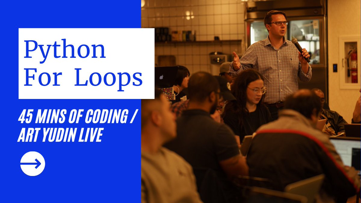 artyudin_nyc's tweet image. Wednesday March 17th at 6.00pm Live Stream youtu.be/TtHCj3M6lp0
Definite Loop or For Loop is an essential part of any programming language.
#Python, #javascript , #learntocode, #coding , #DEVCommunity, #100DaysOfCode, #webdev #Jobs #CodeNewbies