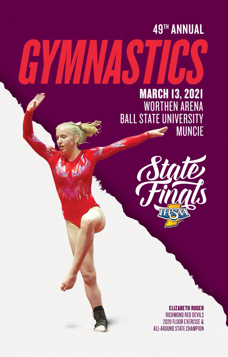 IHSAA1's tweet photo. Official program for Saturday's 49th Annual #IHSAA Gymnastics State Finals at Ball State University's Worthen Arena! 🏆🥇🤸‍♀️
📝👀https://t.co/y7T22ixKG8 https://t.co/IfwB5mSPhf