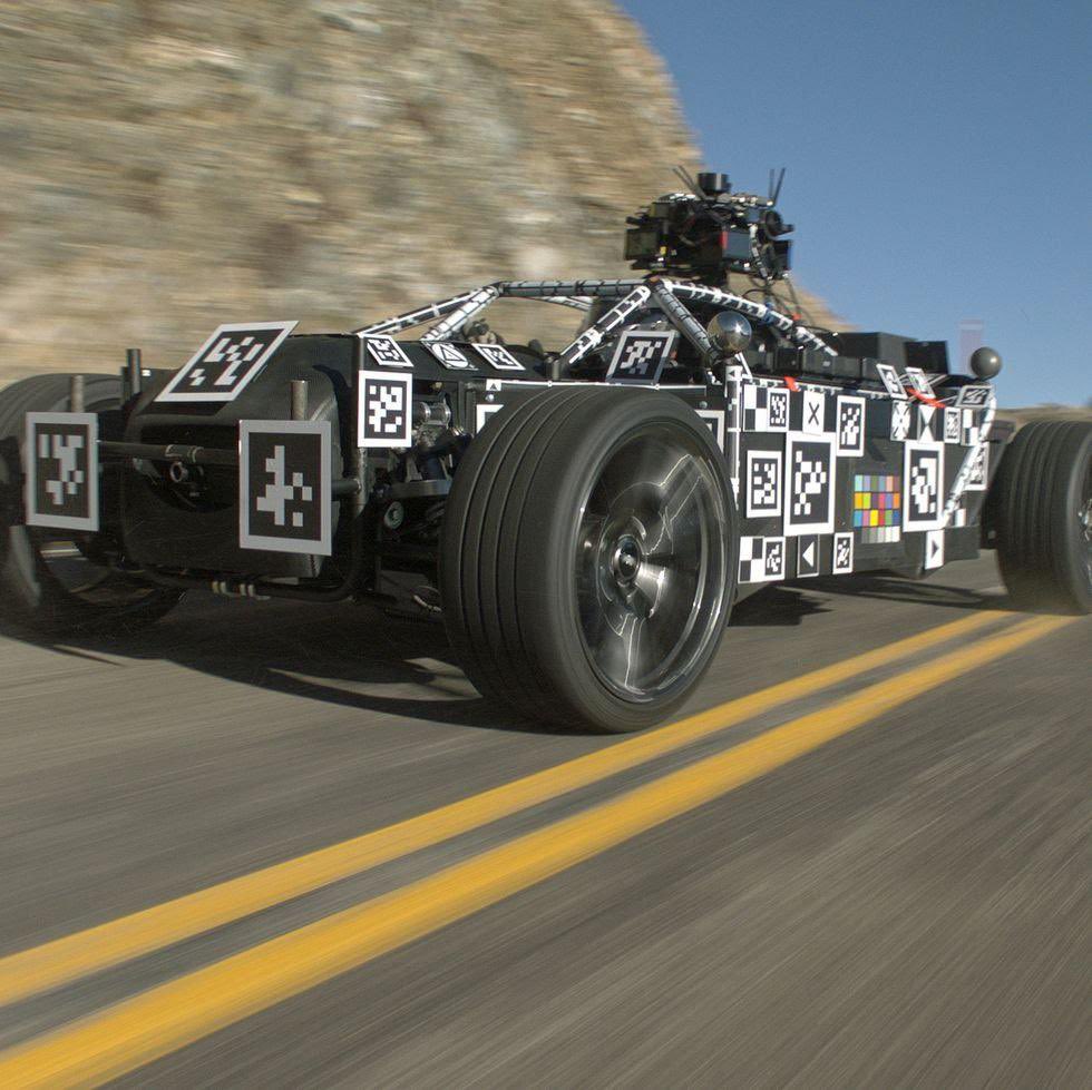 mangepange's tweet photo. This is the actual car used in most new car commercials. The 3D model is fixed digitally to the qr-codes. It’s modular in length and driving dynamics to fit different models. I want it! https://t.co/KO7piR7eVd