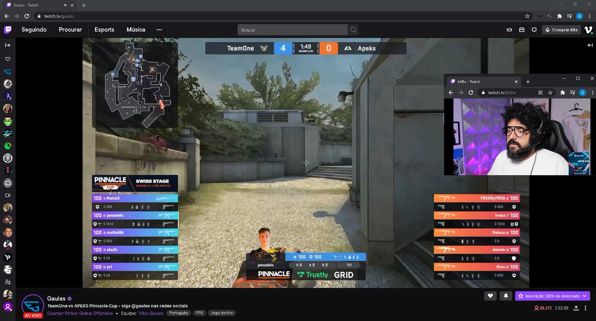 Assistindo aquela multistream manual! <a href="/fillipebt/">BT</a>