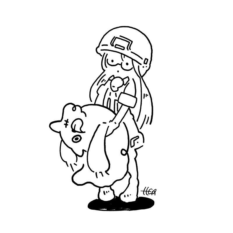 線スッキリのかわいいやつ Her Illustratorのイラスト