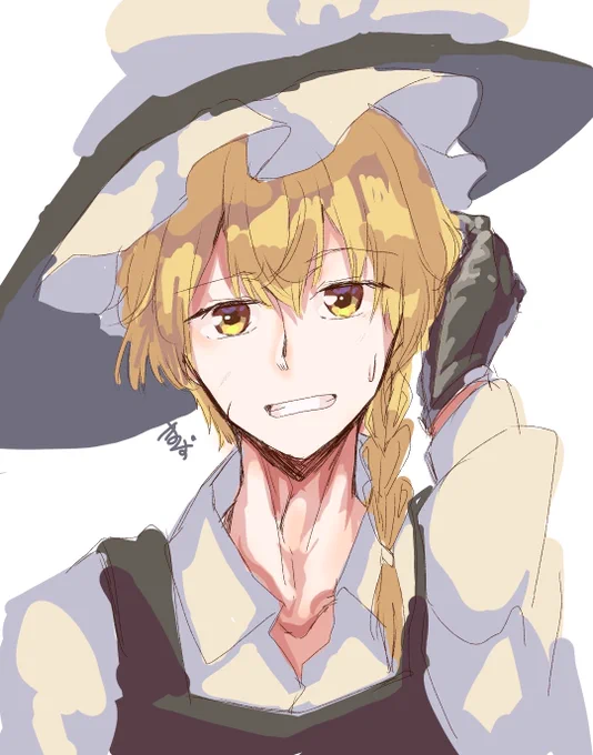 魔理沙君を勢いで描きました。
(念の為、男体化、性転換注意) 