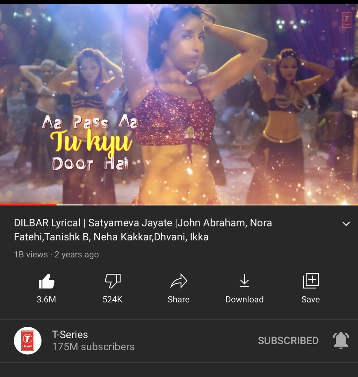 karishmaroshan's tweet photo. Dilbar hit 1 BILLION views omfg 🔥🔥🔥 

MISS NORA FATEHI REALLY DID THAT💃🏻💃🏻💃🏻💃🏻💃🏻 #NoraMASS #Dilbar1BillionViews https://t.co/3uAViyGhWZ