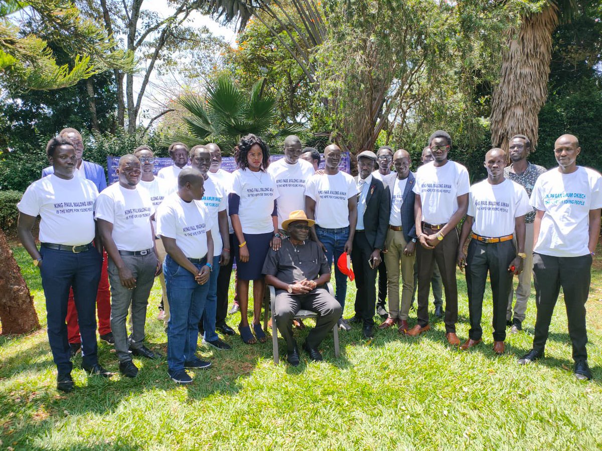 SSUFParty's tweet photo. The Youth League put up a WARM reception for the Party Leader Gen. Paul (PL) on his return from the Naivasha peace talks. The youths thank the PL for the landmark Declaration of Principles (DOP) signed Thursday 11/3/21
 #SSOT https://t.co/Y4TZd9Beey