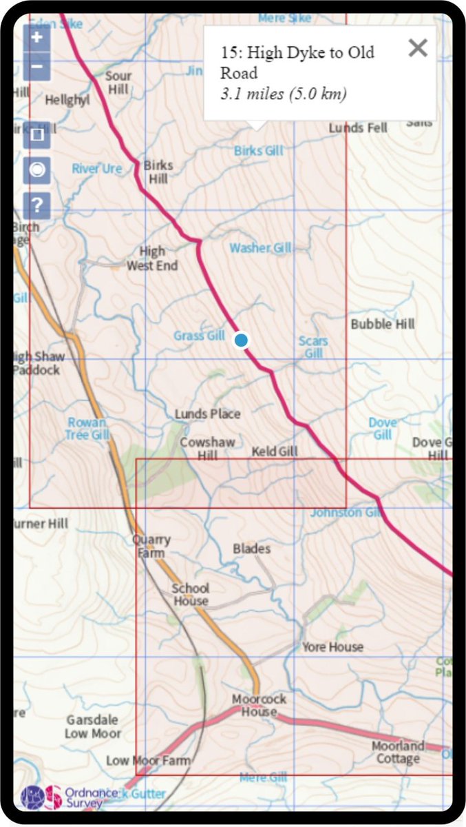 New FREE online mapping tools for all our long distance trails. This one's from Lady Anne's Way.
Check out each route at
skyware.co.uk/routes.html