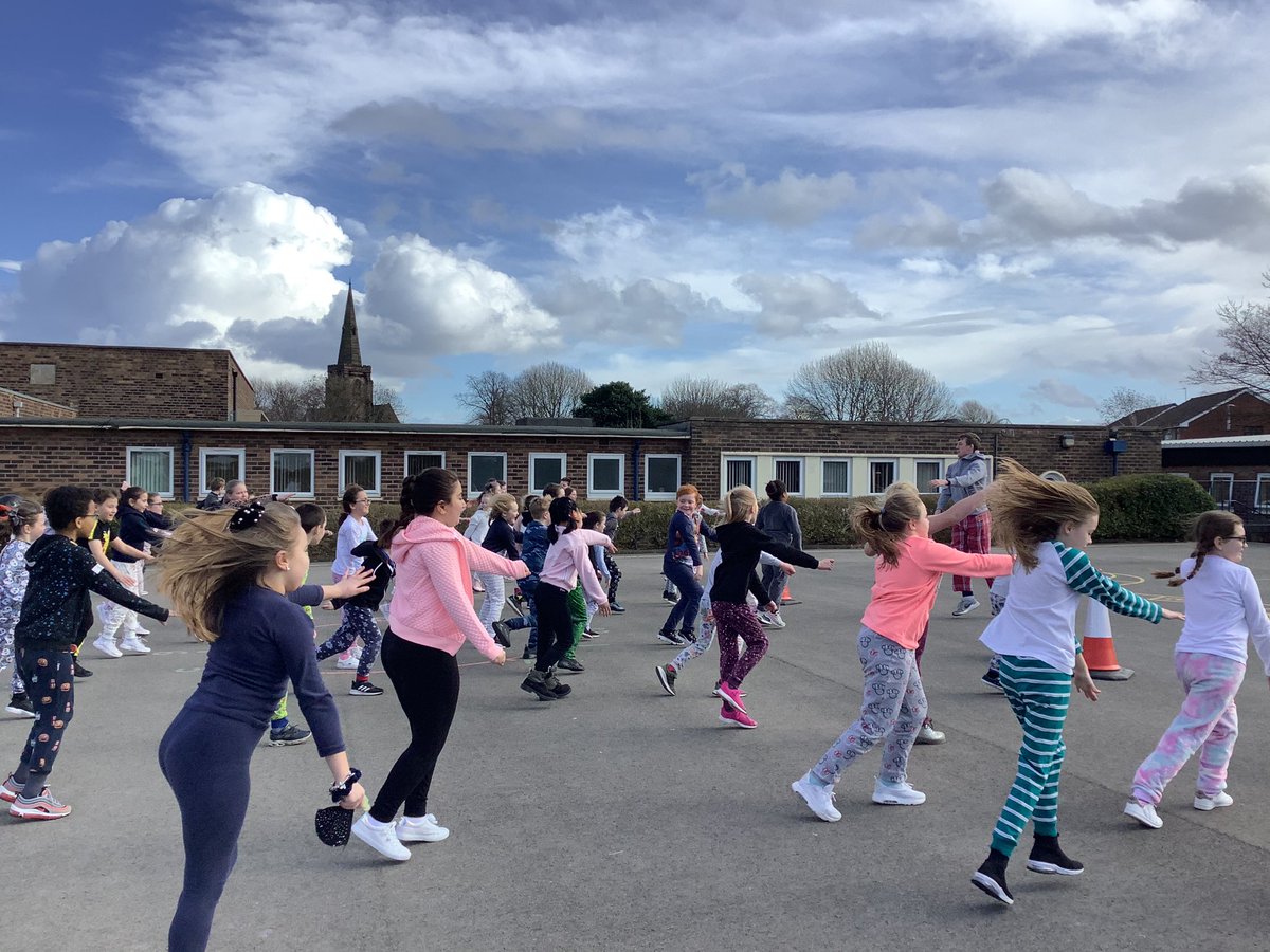 MissJonesBVP's tweet photo. Year 3 &amp; 4 have been loving their ‘Active Afternoon’ sessions and even managed to participate in their pj’s 🤩 @MrMcDadeBVP  @BelleSport https://t.co/WV8xWb6FGs