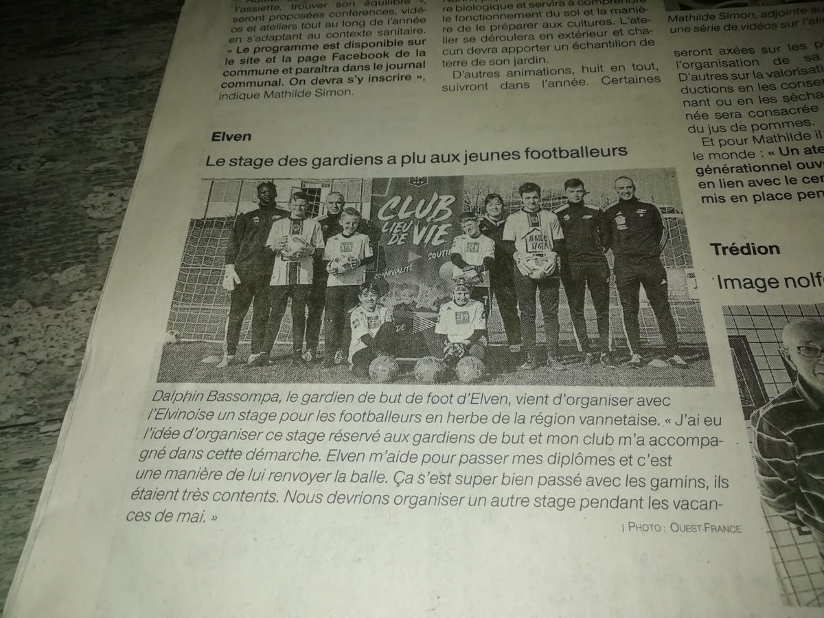 On parle de nous ! 
Merci à Dalphin pour cette belle organisation et belle journée pour nos gardiens de but 👍💚🤍